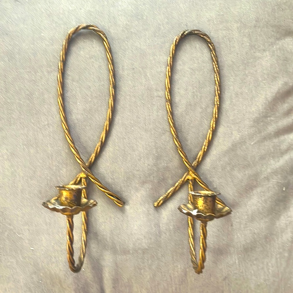 Vintage candle wall sconce (set of two)